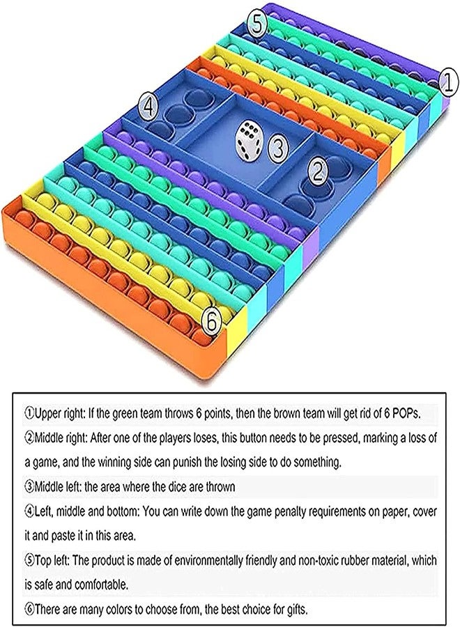 في جراسب ألعاب VGRASSP Pop It الحسية لتخفيف التوتر، مصنوعة من السيليكون لتخفيف الضغط، هدايا مبتكرة للأطفال والكبار - اللون حسب المتوفر (لودو) - Image 5